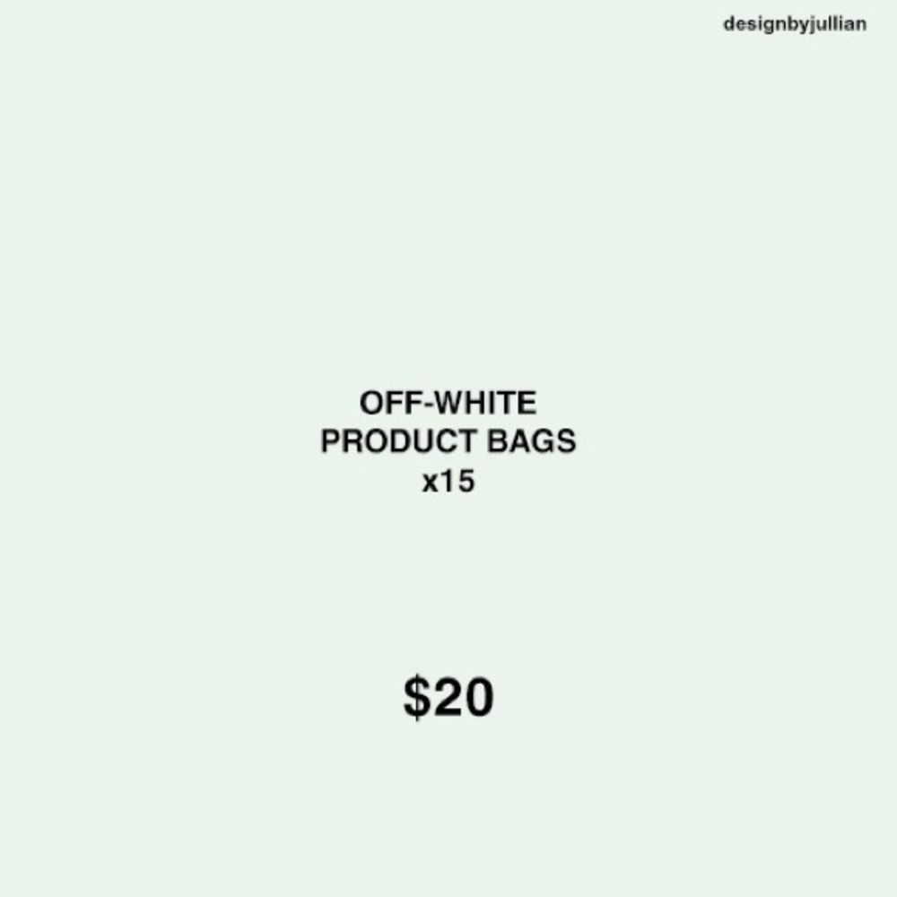15 OFF-WHITE PRODUCT BAGS